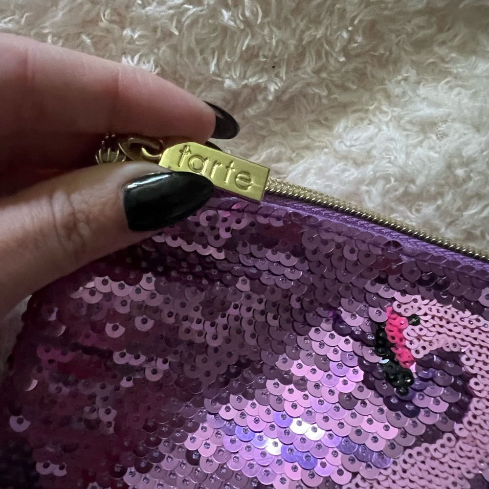 Tarte Flamingo Sequin Cosmetic Bag - Picture 3 of 4
